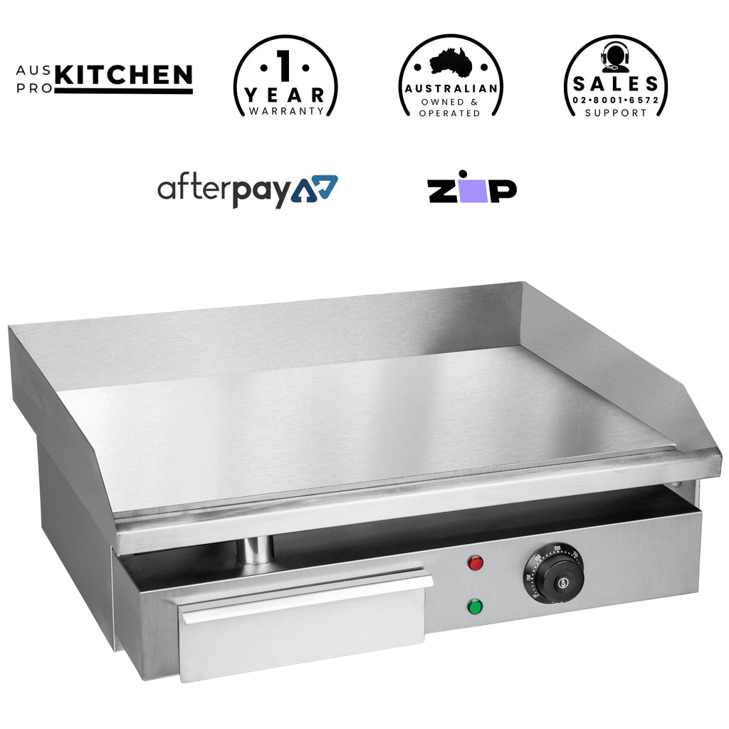 Commercial Electric Griddle & Grill Hot Plate 55cm 3kW