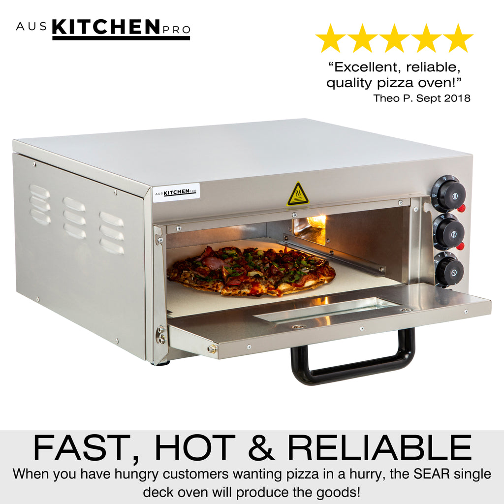 Commercial Countertop Electric Pizza Deck Oven - Single