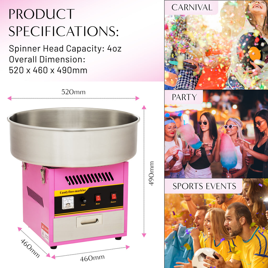 Electric Fairy Floss Machine - Cotton Candy Floss Maker