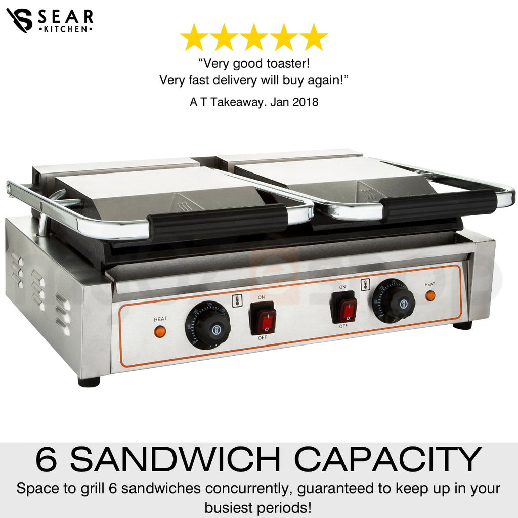 Sear 3600w Commercial Flat Plate Sandwich Press